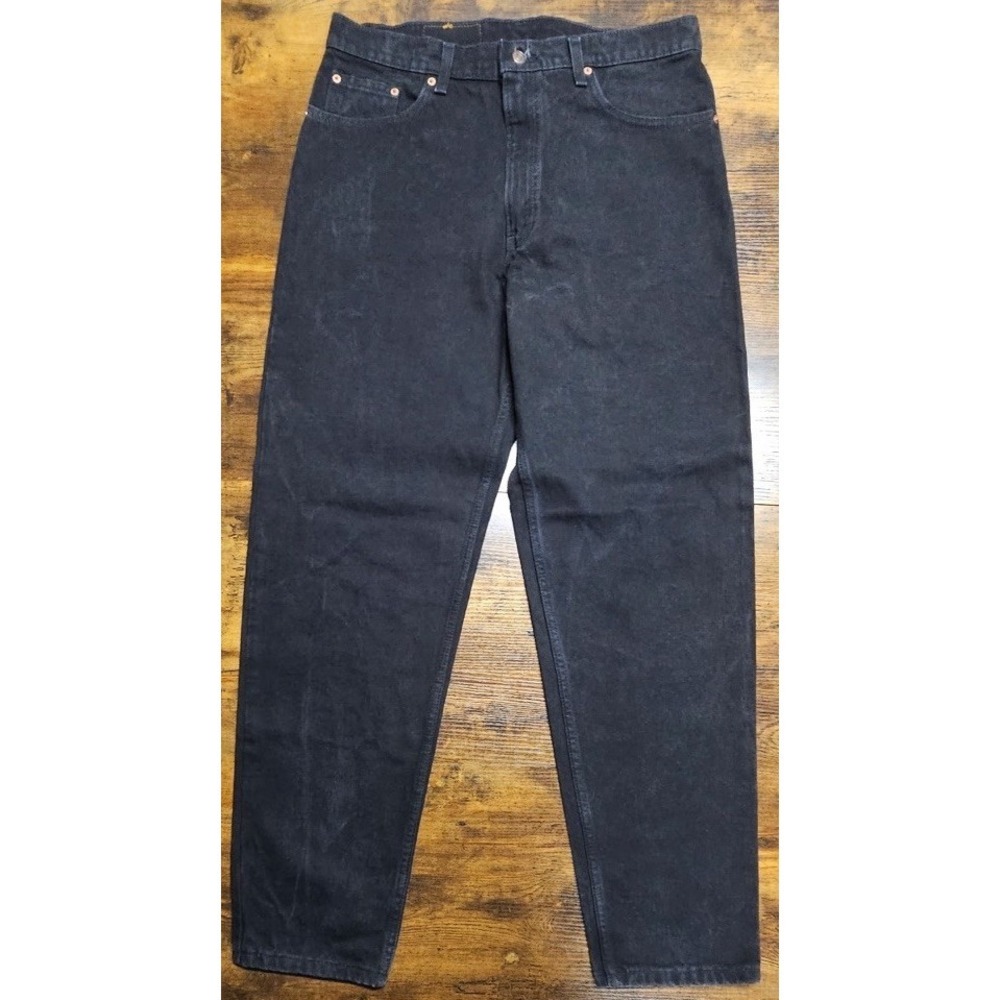 VTG Levis 550 Jeans Men's Size 36x33 Black Denim Relaxed Fit Tapered Made In USA